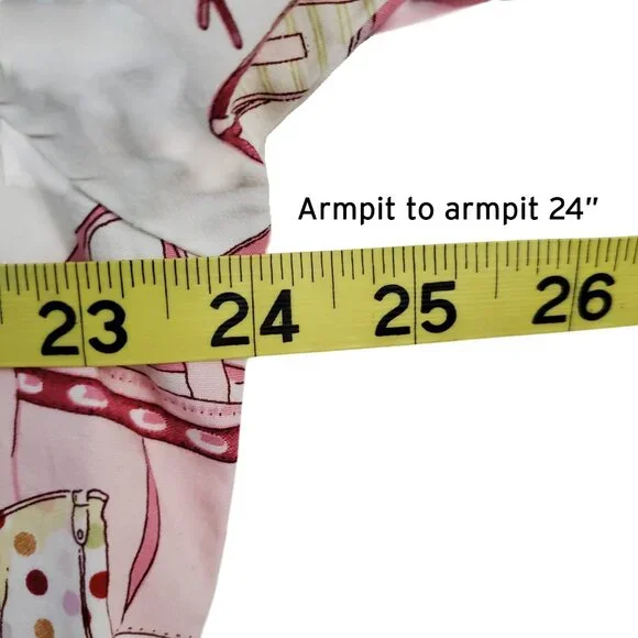 The Cat's Pajamas Novelty Print Top Shoes & Handbags Motif 100% Cotton Size S - Picture 8 of 12